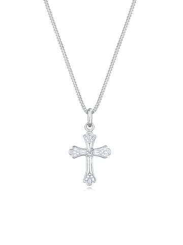 Elli DIAMONDS  Halskette 925 Sterling Silber Kreuz in Silber