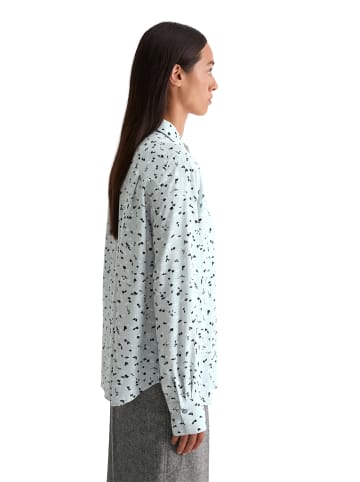 Marc O'Polo Allover-Print-Bluse regular in Aqua