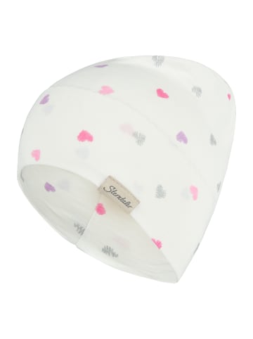 Sterntaler Beanie Herzchen in weiß