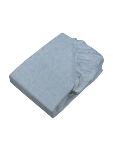 Setex Spannbetttuch Feinbiber Melange in jeansblau