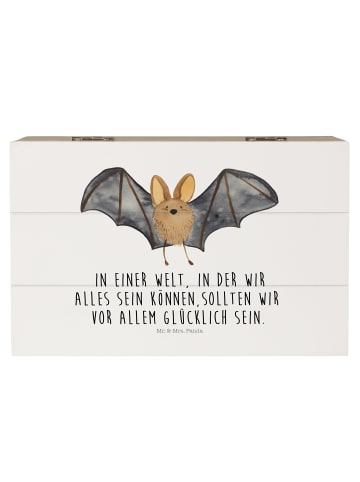 Mr. & Mrs. Panda Aufbewahrungsbox Fledermaus Flügel mit Spruch in Weiß