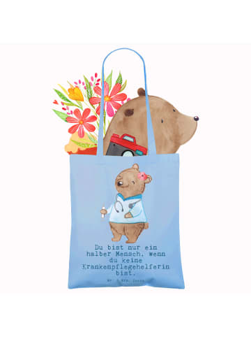 Mr. & Mrs. Panda Shopping Tasche Krankenpflegehelferin Herz mit ... in Sky Blue