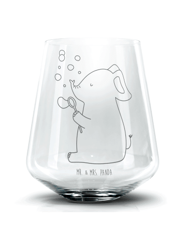 Mr. & Mrs. Panda Whiskyglas Elefant Seifenblasen ohne Spruch in Transparent