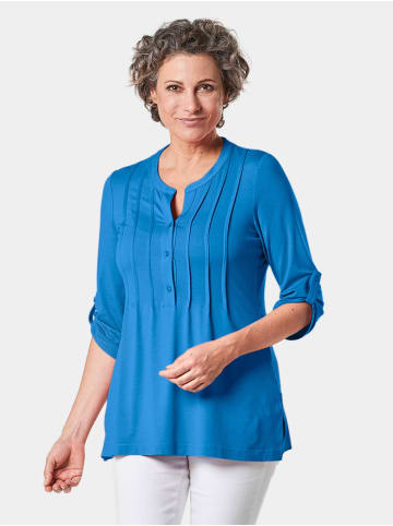 GOLDNER Shirttunika in jeansblau