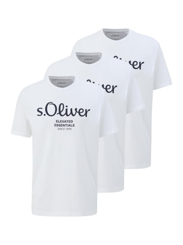 S. Oliver T-Shirt Basic in Weiß