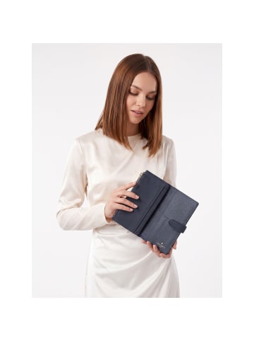 Lazarotti Bologna Leather Geldbörse Leder 20 cm navy