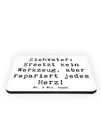 Mr. & Mrs. Panda Magnet Spruch Ziehvater Herzreparatur mit Spruch in Weiß