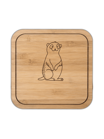 Mr. & Mrs. Panda kork untersetzer Erdmännchen mit Spruch in Transparent