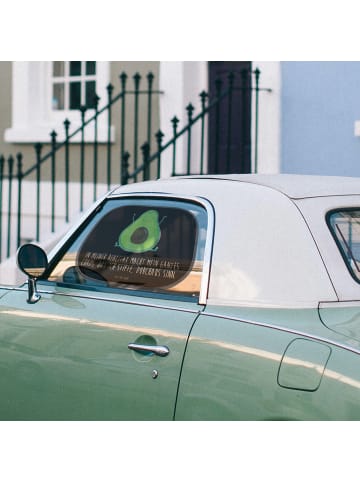 Mr. & Mrs. Panda Auto Sonnenschutz Avocado Glücklich mit Spruch in Schwarz