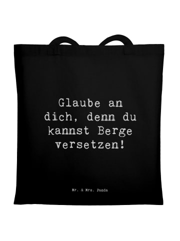 Mr. & Mrs. Panda Jutetasche Spruch Selbstvertrauen stärken mit S... in Schwarz