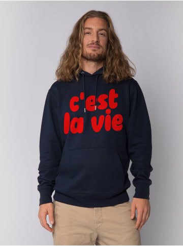 wat? Apparel Sweatshirt cest la vie in Dunkelblau