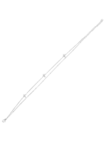 Adeliás Damen Armband – Herz aus Edelstahl 24 cm in silber