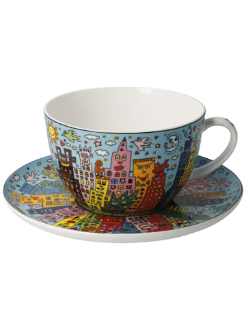 Goebel Milchkaffeetasse " James Rizzi My New York City Day " in Bunt