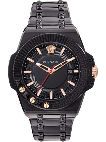 Versace Schweizer Uhr Chain Reaction in schwarz