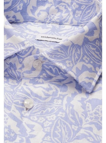 Seidensticker Leinenhemd Shaped in Hellblau