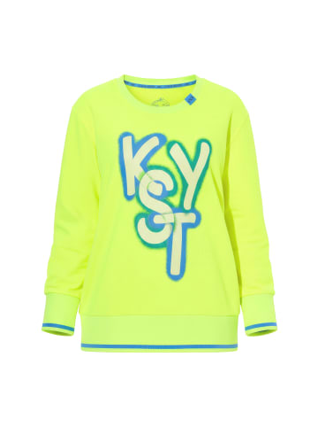 LAURASØN Sweatshirt in safety yellow