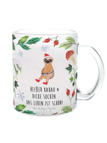 Mr. & Mrs. Panda Teetasse Faultier Kakao mit Spruch in Transparent