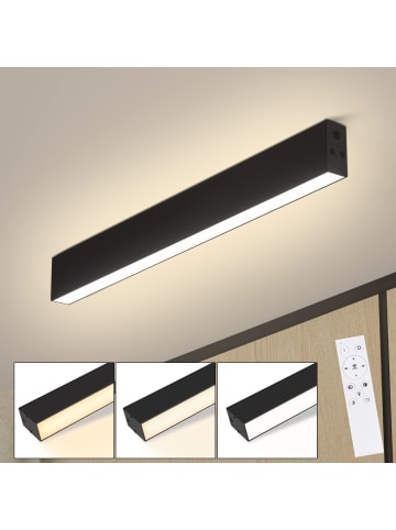 ZMH LED Deckenleuchte in schwarz 17W Modern Dimmbar L 53.6CM Lang Bürolampe