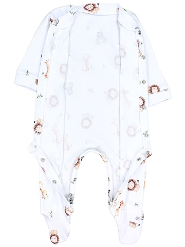 TupTam Baby Jungen Schlafstrampler mit Fuß 3er Pack in weiß Modell 2