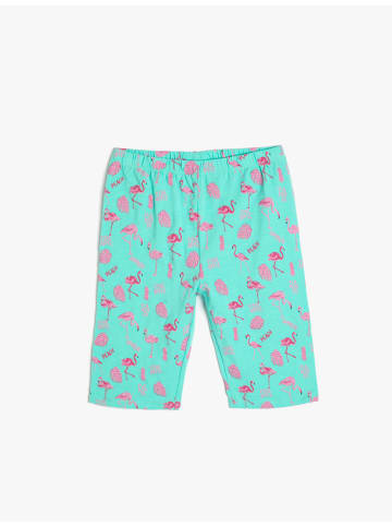 KOTON Leggings in Türkis Gemustert