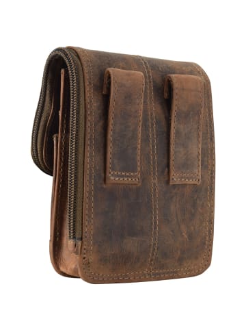 Greenburry Vintage Gürteltasche Leder 14,5 cm braun