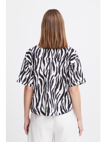 b. young Kurzarmhemd BYFALAKKA Relaxed fit in Black Animal Mix