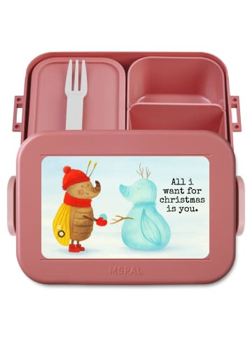 Mr. & Mrs. Panda MEPAL Bentobox Nachtfalter Schneemann Design mi... in Rot Pastell