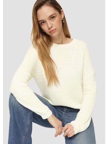 QS Strickpullover langarm in Creme