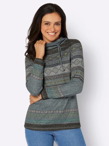 WITT WEIDEN Stehkragenshirt in kalkmint-meliert