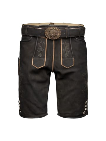 KRÜGER Lederhose Caelius in dunkelbraun