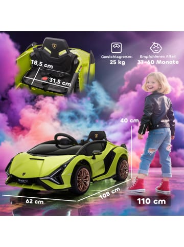 HOMCOM Lamborghini SIAN Kinderauto Grün