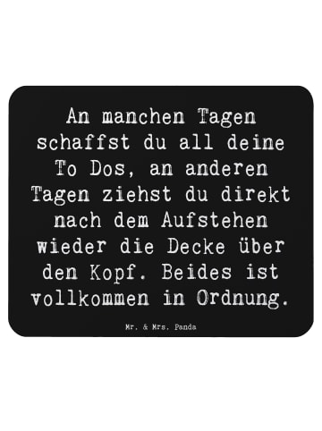 Mr. & Mrs. Panda Mauspad Spruch Tapferkeit im Alltag mit Spruch in Schwarz
