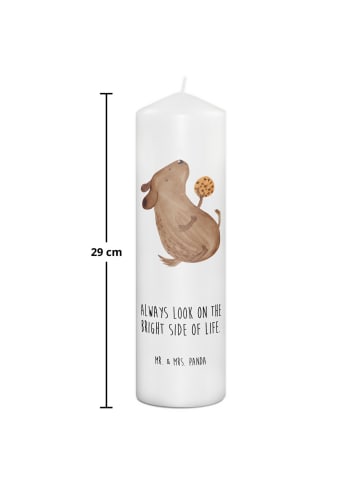 Mr. & Mrs. Panda Kerze Hund Keks mit Spruch in Weiß
