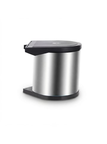 relaxdays Einbaumülleimer in Silber - 12 l