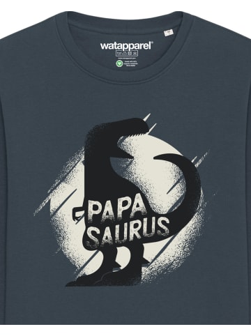 wat? Apparel Sweatshirt Papasaurus in India Ink Grey