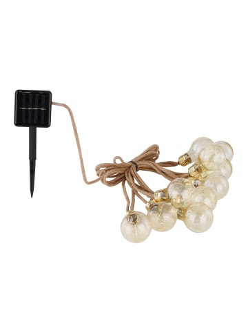 Globo lighting Solar-Lichterkette "SOLAR-LICHTERKETTE KUNSTSTOFF AMBER, 50XLED" in brown