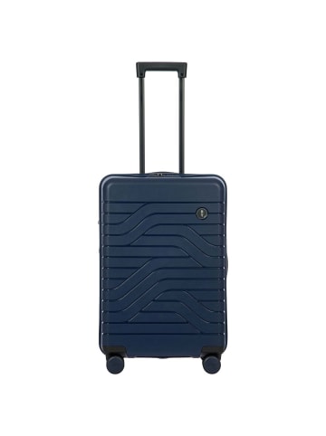 BRIC`s BY Ulisse - 4-Rollen-Trolley 65 cm erw. (black) in ozean blue