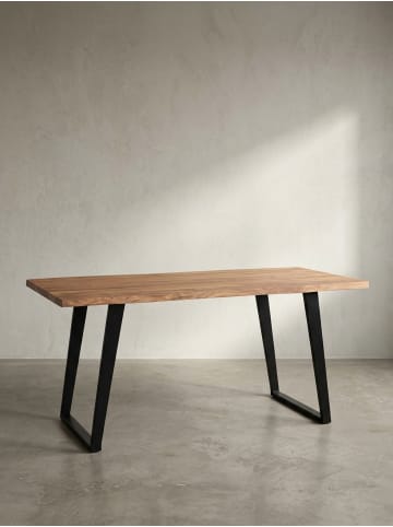 KADIMA DESIGN Esstisch Massiv, Familientisch Industrial Design, Baumkante