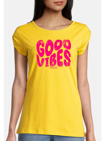 Salzhaut Rundhals T-Shirt für Damen in gelb