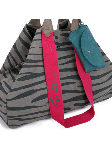 Fritzi aus Preußen Izzy Canvas Shopper Tasche 45 cm in zebra wild