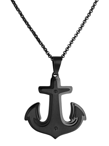 Adeliás Herren Anhänger – Gravuranhänger aus Edelstahl in schwarz