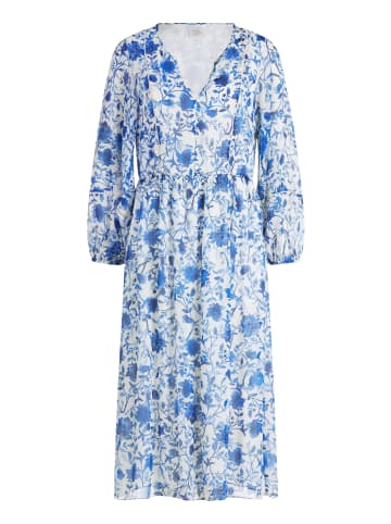 Vera Mont Sommerkleid im Boho Style in Blau/Weiß