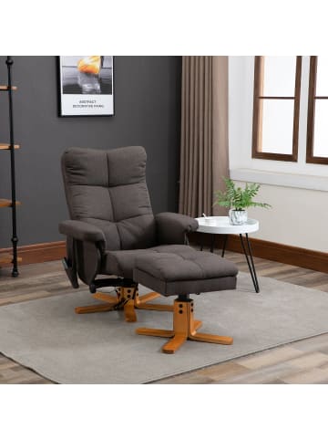 HOMCOM Massagestuhl in Braun 80L x 86B x 99H cm