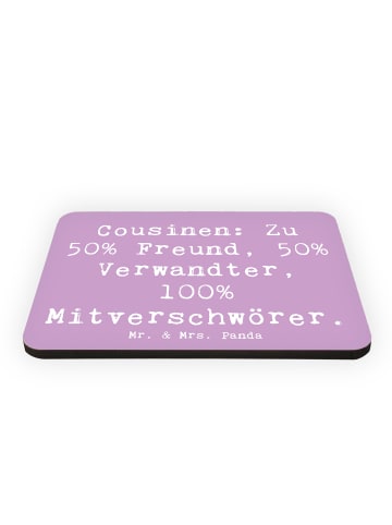 Mr. & Mrs. Panda Kühlschrankmagnet Spruch Cousin Mitverschwörer ... in Lavendeltraum