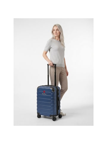 Tonino Lamborghini Milano 4 Rollen Kabinentrolley S 54 cm mit Dehnfalte in navy