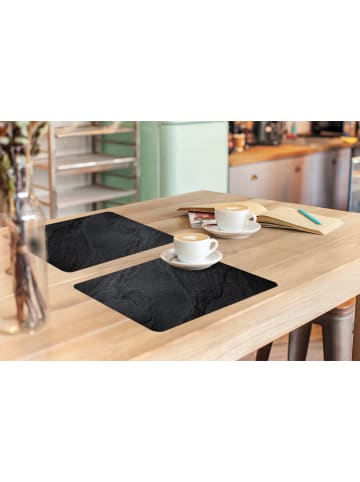 OnlyWow Platzset - Tischset (6-teilig) Schwarz, abwaschbar