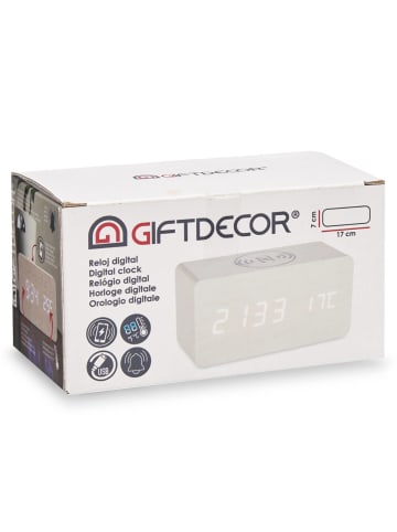 GIFTDECOR Wecker in weiß