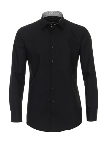 Venti Langarm FreizeitHemd für Herren in schwarz