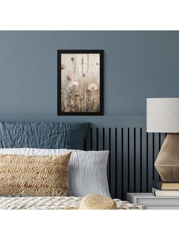 MuchoWow Poster mit Bilderrahmen Beige