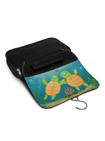 Mr. & Mrs. Panda Schminktasche Schildkröten Paar Design ohne Spruch in Weiß